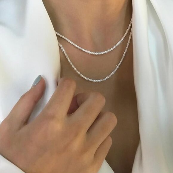 NEW! Rhinestone Double Necklace - Picture 5 of 6